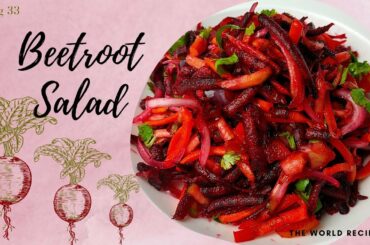 Never tried this healthy recipe. High in fiber. Simple healthy Beetroot salad.  THE WORLD RECIPES