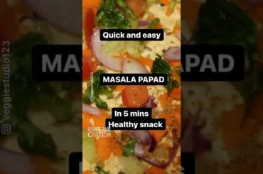 Masala papad | quick and easy | healthy snack recipe