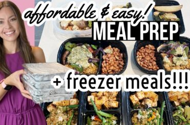 HEALTHY & AFFORDABLE MEAL PREP | Gluten Free Plant Based Freezer Meals & Lunch Ideas