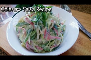 Coleslaw Salad Recipe! Healthy Cabbage Salad! How To Make Salad At Home? by geeta