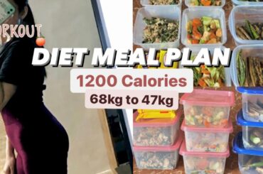 Diet Meal Plan w/ 1200 calories for weightloss, Low calorie & Low budget | TriVlogs | Philippines