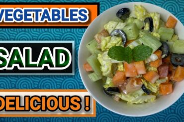 How To Make Creamy Salad|| Easy & Healthy Salad Recipe|| #foodravelershub