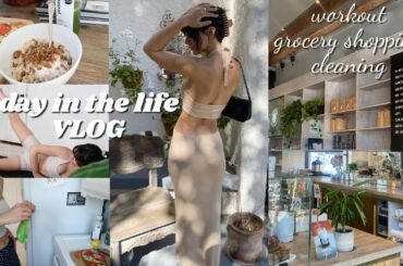 productive day in the life | workout, grocery shopping, cleaning, healthy meals, & more