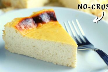 This CRUSTLESS cheesecake is the EASIEST (healthy) cheesecake ever
