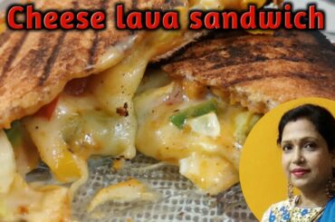 Healthy Vegetable Cheese lava Sandwich at Home | Street Style Sandwich Recipe | RaniRaj | Hindi