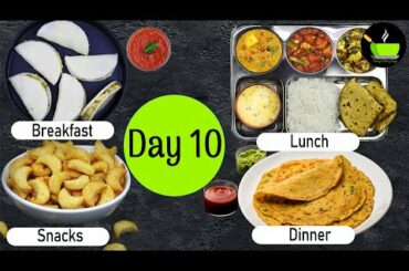 One-Day Meal Plan | Breakfast Lunch And Dinner Plan | Healthy Indian Meal Plan Day-10 | Easy Recipes