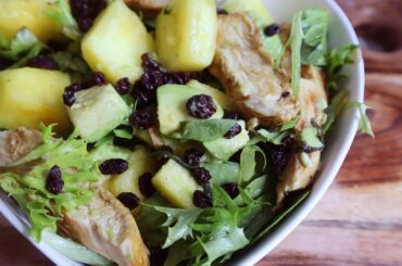 #Pineapple #ASMR Pineapple Healthy Salad With Juicy Chiken For Healthy Dinner