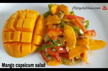 How to make mango capsicum salad/ healthy weightloss salad recipes/Mango salad