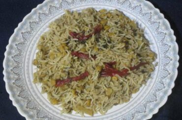 Split Chickpea Fenugreek Rice/Dinner Recipes/Yellow Rice Recipes /Snacks Recipe/Chickpea Recipe 1063