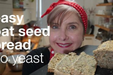Easy Oat Seed Bread: no yeast, no flour, no knead