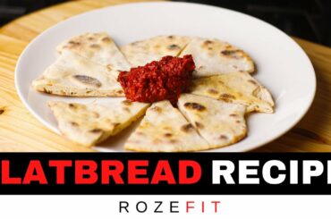 Low Calorie Healthy Flatbread + Dipping Sauce