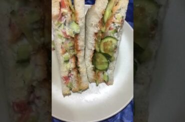 Healthy vegetables sandwich easy quick recipe mayo paste sandwich cucumber sandwich recipe #sandwich