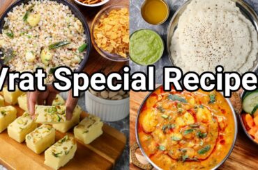 4 Easy Shivratri Vrat Recipes | Quick & Instant Vrat Combo Meal with Curry, Khichdi, Dosa & Sweet