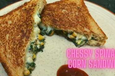 Spinach Corn Sandwich | Healthy Quick Recipe | Tasty Breakfast/evening snack