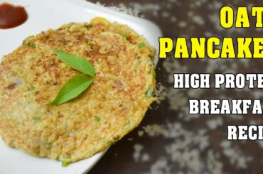 Oats Pancakes - high protein healthy breakfast vegan recipe