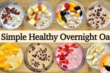 Oats Recipes for Breakfast/Overnight Oats/Healthy Oats for Weight loss/Healthy Breakfast Recipes