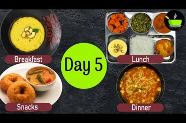 One-Day Meal Plan | Breakfast Lunch And Dinner Plan | Healthy Indian Meal Plan Day - 5 | Easy Recipe