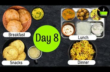 One-Day Meal Plan | Breakfast Lunch And Dinner Plan | Healthy Indian Meal Plan Day - 8 |Quick Recipe