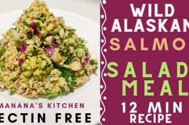 Alaskan Salmon Salad | Healthy Lunch Recipe | Lectin Free Recipe | QUICK 12 Min Recipe Keto