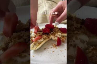 banana split | #healthysnacks #easysnacks #bananasplit #easyrecipes #recipe #shorts