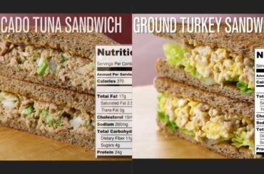 Tuna and Avocado Sandwich Recipe | Ground Chicken or Turkey Sandwich | 2 Protein Sandwiches