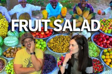 FRUIT SALAD - Village Cooking Channel REACTION | Colourful Healthy Fruits Mixed Salad Recipe