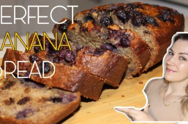 THE PERFECT HEALTHY BANANA BREAD! 5 MINS EASY RECIPE