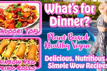 Plant Based Diet - Whats for dinner? Vegan dinner recipes - Vegetable Spring Rolls & Tandoori Tofu