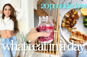 What I Eat In A Day To Lose Weight | healthy recipes, realistic & how i lost 20 pounds !