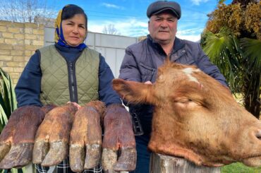 KHASH - BIG BULL HEAD AND LEGS SOUP IN OUR VILLAGE! VILLAGE HEALTHY SOUP RECIPE