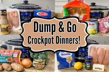 6 DUMP & GO SLOW COOKER RECIPES | The EASIEST Tasty Crockpot Meal Ideas! | Julia Pacheco