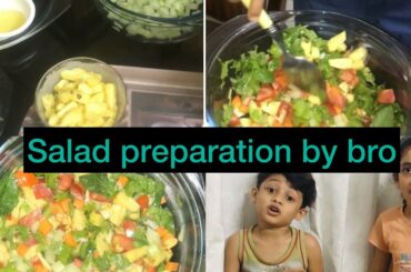 Healthy salad dressing with crunchy peanuts # olives # Indian salad# diet # Indian street food