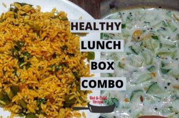 Healthy Lunch Box Recipe | Capsicum Recipe And Cucumber Peanut Salad | 10 Min Lunch Combo | Hot&Cold