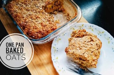 One Pan Baked Oats (Tik Tok Recipe) | Healthy Breakfast Recipe Ideas ~ Kamal’s Homely Recipes