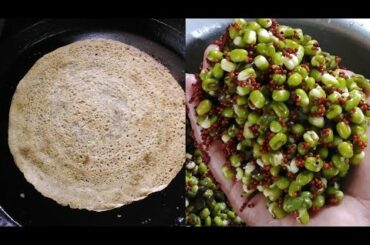 Healthy Breakfast Recipe/ Ragi Moondal dosa Protein Rich Breakfast Recipes/Ragi & moon dal Recipes