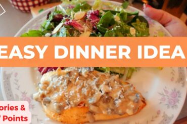 CHICKEN CUTLETS with PARMESAN CREAM SAUCE | EASY DINNER IDEA | EASY RECIPE | CALORIES & WW POINTS