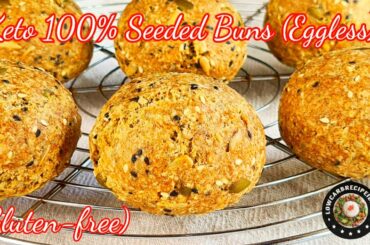 HOW TO MAKE KETO 100% SEEDED BUNS (EGGLESS) | CHEAP | HEALTHY | SUPER EASY | LIGHT & FLUFFY