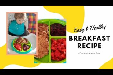 Easy & Healthy Breakfast Recipe for Toddlers #pancakes #berries