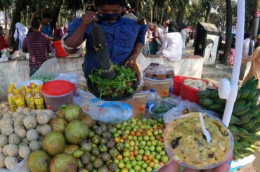 MASALA KACHA KOLA VORTA: Healthy green Fruits chutney recipe !  BdStreetFood
