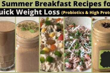 5 Indian Summer High Protein & Probiotic Vegetarian Breakfast Recipes For Quick Weight Loss | Hindi