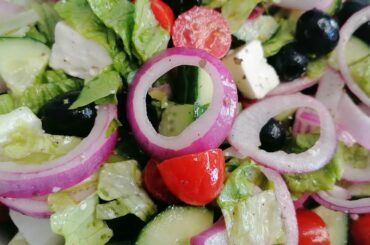 Greek Salad | Healthy Weight Control Salad | How to make an easy Feta Cheese Greek Salad recipe