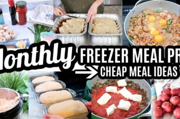 EASY MONTHLY FREEZER MEAL PREP RECIPES COOK WITH ME LARGE FAMILY MEALS WHATS FOR DINNER