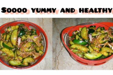 Easy and healthy cucumber salad recipe #cucumber #salad #cucumbersalad #easycooking