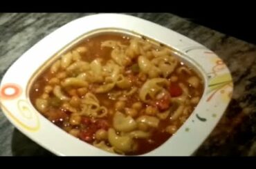 Chickpea Pasta Soup | One Pot Meal | Chole Macroni Soup | Healthy Soup Recipe