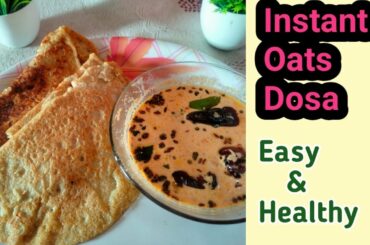 Healthy & Instant Oats Dosa Recipe - Thyroid/PCOS Weight Loss - Oats Recipe for weight Loss