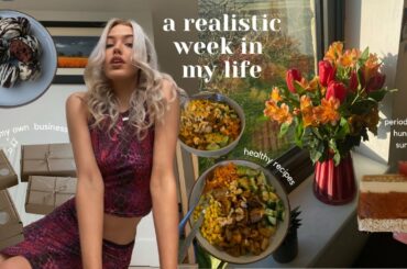 realistic weekly vlog: healthy vegan recipes, work out routine & running my own dessert business