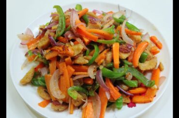 Stir Fry Vegetable Salad | Fried Vegetable Salad | Healthy recipe for weight loss | Easy Diet Recipe