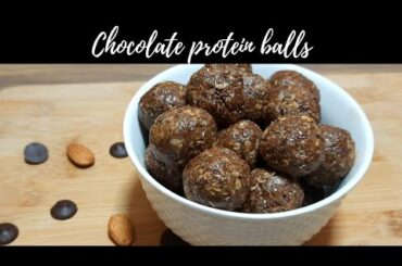 Healthy snack recipe - Chocolate protein balls - Energy balls recipe for weight loss - Simheals