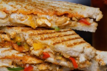 Chicken Fajita Sandwich | Chicken Cheese Sandwich | Sandwich Recipe | Chicken Sandwich |