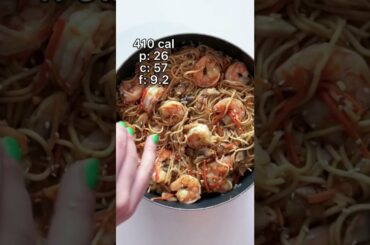 Healthy Shrimp Lo Mein - 410 cal